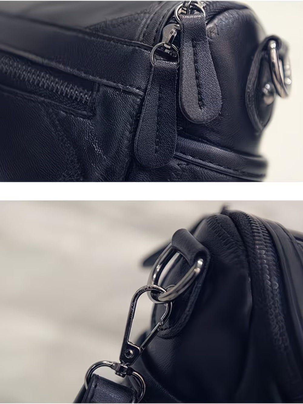 (A10) Studded Lambskin Leather Crossbody Bag - Picture 9 of 12